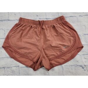 Nike Dri Fit Tempo Running Shorts WOMENS SIZE L Coral Unlined 3" Inseam